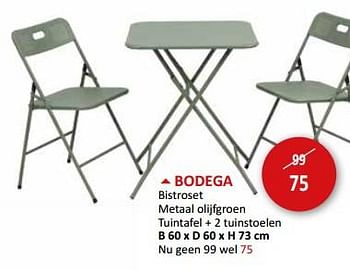 Promoties Bodega bistroset - Huismerk - Weba - Geldig van 17/05/2024 tot 27/06/2024 bij Weba