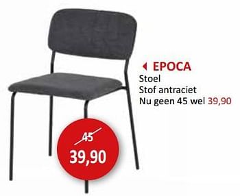 Promoties Epoca stoel - Huismerk - Weba - Geldig van 17/05/2024 tot 27/06/2024 bij Weba
