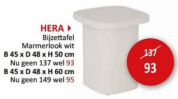 Promoties Hera bijzettafel - Huismerk - Weba - Geldig van 17/05/2024 tot 27/06/2024 bij Weba