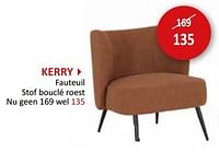 Promoties Kerry fauteuil - Huismerk - Weba - Geldig van 17/05/2024 tot 27/06/2024 bij Weba