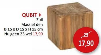 Promoties Qubit zuil massief den - Huismerk - Weba - Geldig van 17/05/2024 tot 27/06/2024 bij Weba