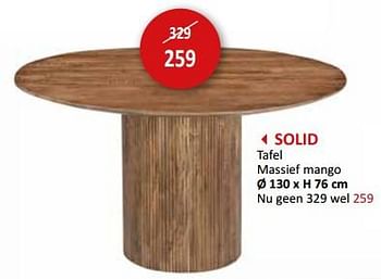 Promoties Solid tafel - Huismerk - Weba - Geldig van 17/05/2024 tot 27/06/2024 bij Weba