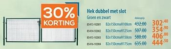 Promoties Hek dubbel met slot - Huismerk - Cevo - Geldig van 16/05/2024 tot 05/06/2024 bij Cevo Market
