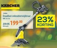 Promoties Karcher draadloze onkruidverwijderaar wre 18-55v - Kärcher - Geldig van 16/05/2024 tot 05/06/2024 bij Cevo Market