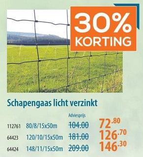 Promoties Schapengaas licht verzinkt - Huismerk - Cevo - Geldig van 16/05/2024 tot 05/06/2024 bij Cevo Market