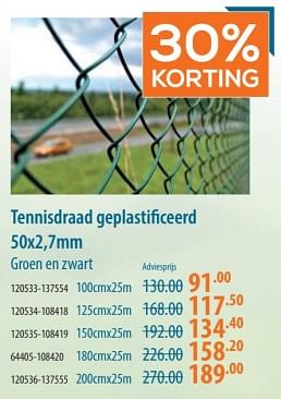 Promoties Tennisdraad geplastificeerd - Huismerk - Cevo - Geldig van 16/05/2024 tot 05/06/2024 bij Cevo Market