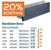 Promoties Boordsteen benor - Huismerk - Cevo - Geldig van 16/05/2024 tot 05/06/2024 bij Cevo Market
