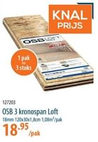 Promotions Osb 3 kronospan loft - Storke - Valide de 16/05/2024 à 05/06/2024 chez Cevo Market
