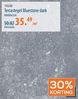 Promoties Terrastegel bluestone dark - Huismerk - Cevo - Geldig van 16/05/2024 tot 05/06/2024 bij Cevo Market