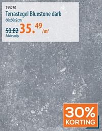 Terrastegel bluestone dark-Huismerk - Cevo