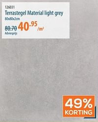 Terrastegel material light grey-Huismerk - Cevo