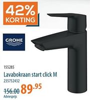 Promoties Lavabokraan start click m - Grohe - Geldig van 16/05/2024 tot 05/06/2024 bij Cevo Market