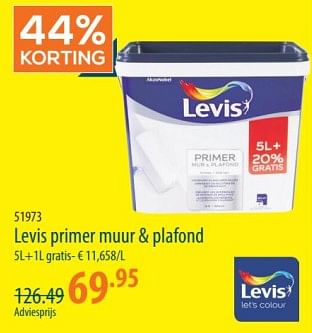 Promoties Levis primer muur + plafond - Levis - Geldig van 16/05/2024 tot 05/06/2024 bij Cevo Market