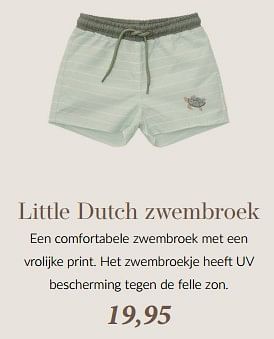 Promoties Little dutch zwembroek - Little Dutch - Geldig van 17/05/2024 tot 26/05/2024 bij BabyPark