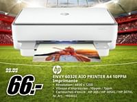 Promotions Hp envy 6032e aio printer a4 10ppm imprimante - HP - Valide de 20/05/2024 à 02/06/2024 chez Media Markt