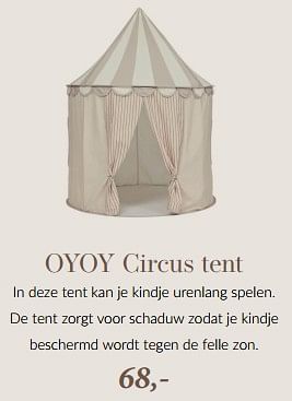 Promoties Oyoy circus tent - Oyoy - Geldig van 17/05/2024 tot 26/05/2024 bij BabyPark