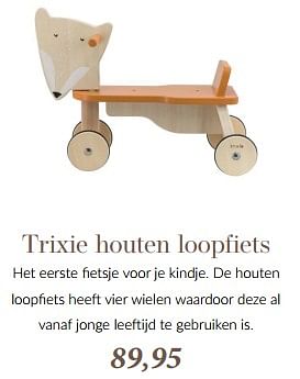 Promoties Trixie houten loopfiets - Trixie - Geldig van 17/05/2024 tot 26/05/2024 bij BabyPark