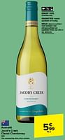 Promoties Australië jacob’s creek classic chardonnay wit - Witte wijnen - Geldig van 22/05/2024 tot 28/05/2024 bij Carrefour Express