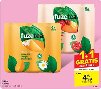 Promotions Blikjes fuzetea - FuzeTea - Valide de 22/05/2024 à 25/05/2024 chez Carrefour