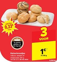 Promoties Keizerbroodjes - Huismerk - Carrefour Express - Geldig van 22/05/2024 tot 28/05/2024 bij Carrefour Express