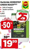 Promotions Herbicide herbistop green ready - Compo - Valide de 21/05/2024 à 02/06/2024 chez Mr. Bricolage