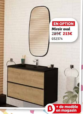 Promotions Miroir oval - Produit maison - Mr. Bricolage - Valide de 21/05/2024 à 02/06/2024 chez Mr. Bricolage