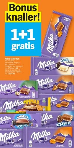 Promoties Milka tabletten caramelo - Milka - Geldig van 20/05/2024 tot 26/05/2024 bij Albert Heijn