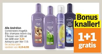 Promoties Shampoo ledere dag - Andrelon - Geldig van 20/05/2024 tot 26/05/2024 bij Albert Heijn