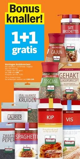 Promoties Verstegen kruidenmixen mix voor kip - Verstegen - Geldig van 20/05/2024 tot 26/05/2024 bij Albert Heijn