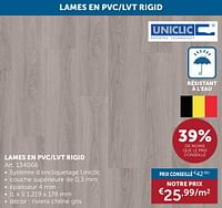 Promotions Lames en pvc-lvt rigid - Uniclic - Valide de 21/05/2024 à 17/06/2024 chez Zelfbouwmarkt