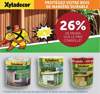 Promotions Protégez votre bois de manière durable 26% de moins que le prix conseillé - Xyladecor - Valide de 21/05/2024 à 17/06/2024 chez Zelfbouwmarkt