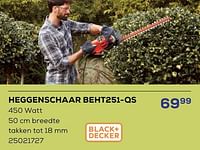 Black + decker heggenschaar beht251-qs-Black & Decker