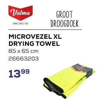 Promoties Microvezel xl drying towel - Valma - Geldig van 16/05/2024 tot 30/06/2024 bij Supra Bazar