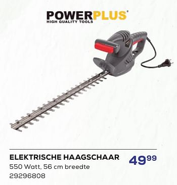 Promotions Powerplus elektrische haagschaar - Powerplus - Valide de 16/05/2024 à 30/06/2024 chez Supra Bazar