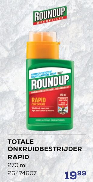 Promoties Totale onkruidbestrijder rapid - Roundup - Geldig van 16/05/2024 tot 30/06/2024 bij Supra Bazar