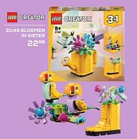 Promoties 31149 bloemen in gieter - Lego - Geldig van 16/05/2024 tot 30/06/2024 bij Supra Bazar