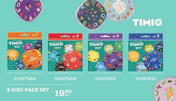Promoties 5 disc pack set - Timio - Geldig van 16/05/2024 tot 30/06/2024 bij Supra Bazar