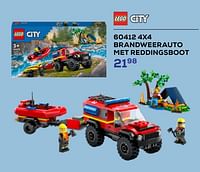 60412 4x4 brandweerauto met reddingsboot-Lego
