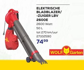 Promoties Wolf garten elektrische bladblazer- -zuiger lbv 2600e - Wolf Garten - Geldig van 16/05/2024 tot 30/06/2024 bij Supra Bazar