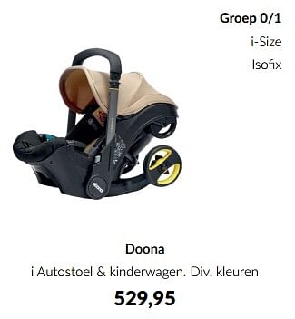 Promoties Doona i autostoel + kinderwagen - Doona - Geldig van 14/05/2024 tot 10/06/2024 bij BabyPark