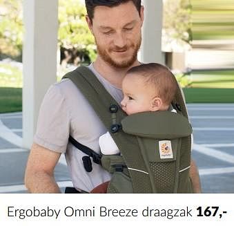 Promoties Ergobaby omni breeze draagzak - ERGObaby - Geldig van 14/05/2024 tot 10/06/2024 bij BabyPark