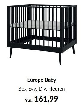 Promoties Europe baby box evy - Europe baby - Geldig van 14/05/2024 tot 10/06/2024 bij BabyPark