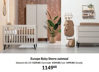 Promoties Europe baby sterre oatmeal - Europe baby - Geldig van 14/05/2024 tot 10/06/2024 bij BabyPark