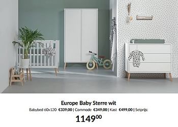 Promoties Europe baby sterre wit - Europe baby - Geldig van 14/05/2024 tot 10/06/2024 bij BabyPark