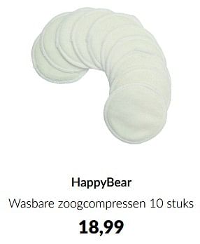 Promoties Happybear wasbare zoogcompressen - Happy Bear - Geldig van 14/05/2024 tot 10/06/2024 bij BabyPark