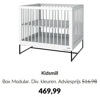 Promoties Kidsmill box modular - Kidsmill - Geldig van 14/05/2024 tot 10/06/2024 bij BabyPark