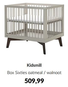 Promoties Kidsmill box sixties oatmeal - walnoot - Kidsmill - Geldig van 14/05/2024 tot 10/06/2024 bij BabyPark