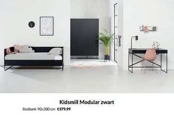 Promoties Kidsmill modular zwart bedbank - Kidsmill - Geldig van 14/05/2024 tot 10/06/2024 bij BabyPark