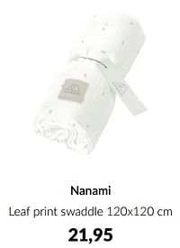 Nanami leaf print swaddle-Nanami