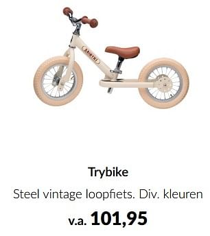 Promoties Trybike steel vintage loopfiets - Trybike - Geldig van 14/05/2024 tot 10/06/2024 bij BabyPark